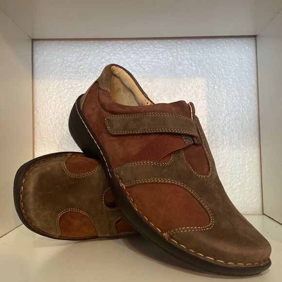 Sofft Brown Suede Leather Comfort Shoes Adjustable Strap Casual Walking Cottage - Picture 7 of 16